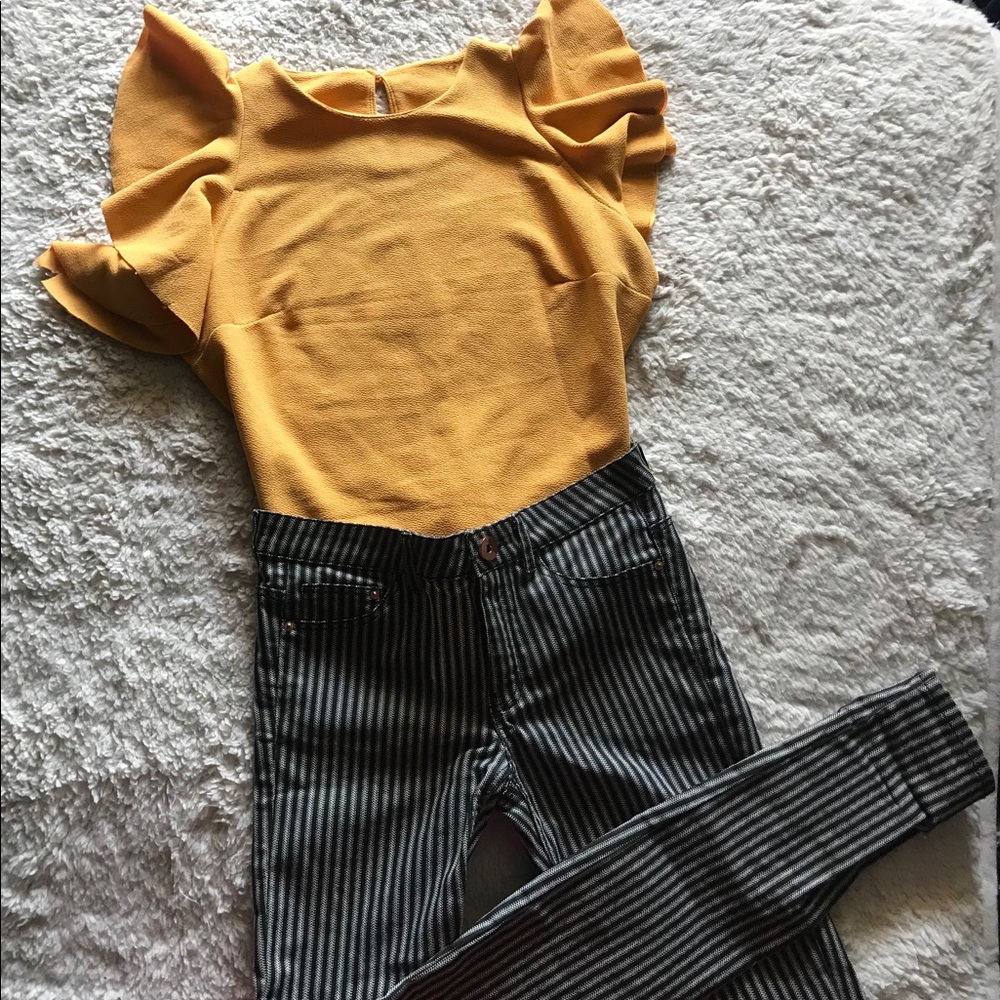 NEW Black and White Striped pants